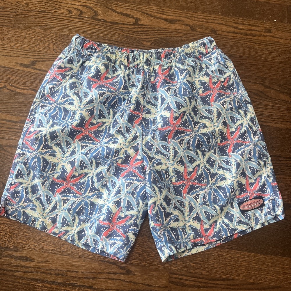 Vineyard Vines Men Small Starfish Lightweight Pockets NO Liner 7" Inseam